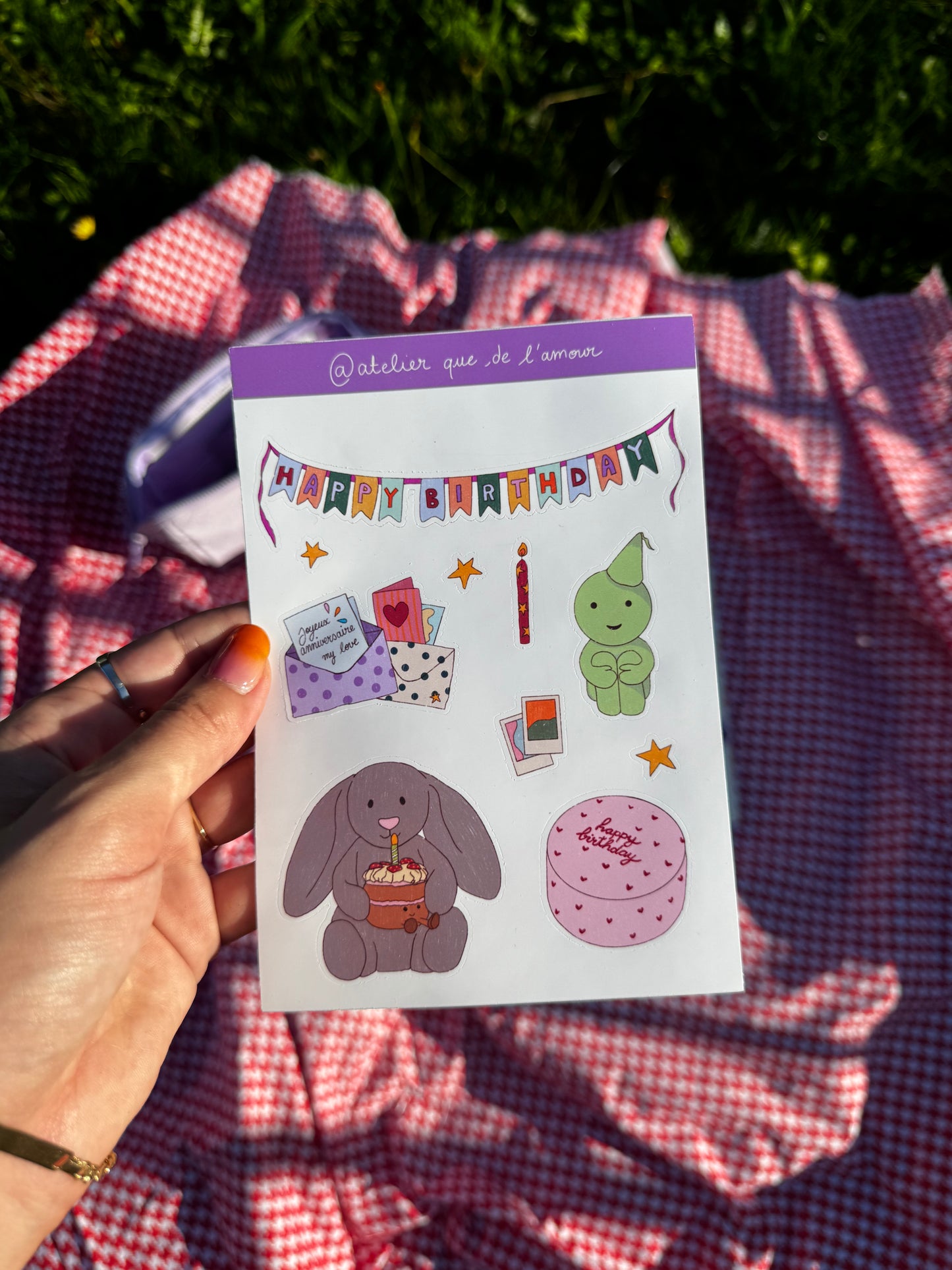 Anniversaire - Planche de stickers