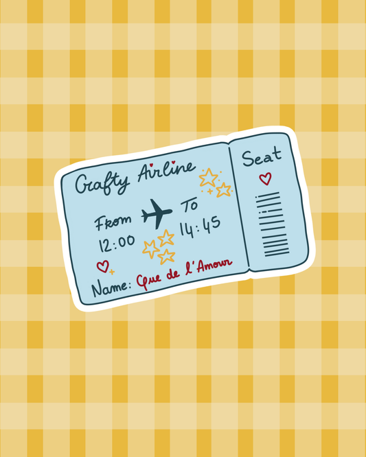 Boarding Pass Sticker