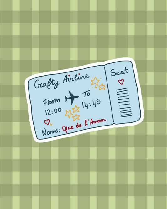 Boarding Pass Sticker