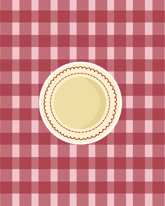 Assiette rouge Sticker