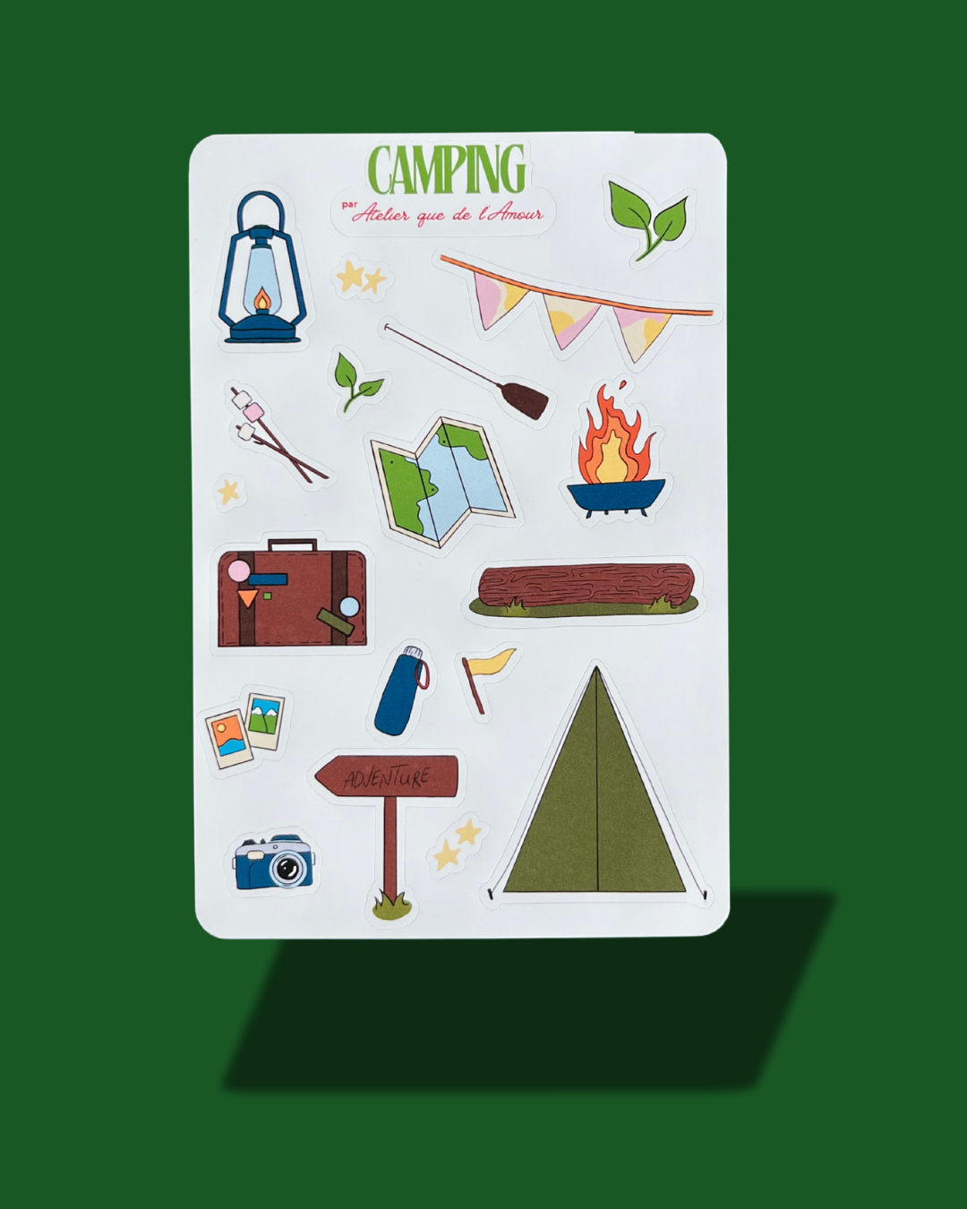 Camping - Planche de stickers