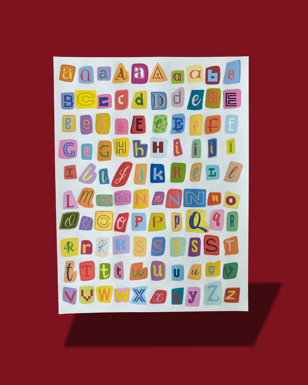 Alphabet - Planche de stickers