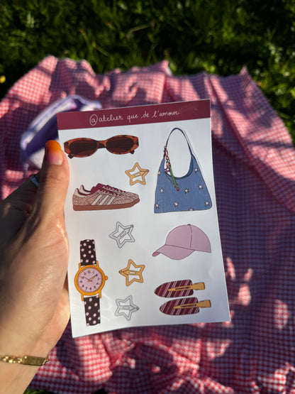Mode - Planche de stickers