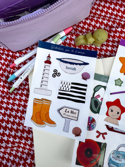 Bretagne - Stickerbogen